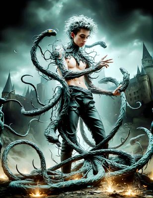 Male magic and myth: dragons, mages, elves, and sorcery. Cinematic UHD art.
