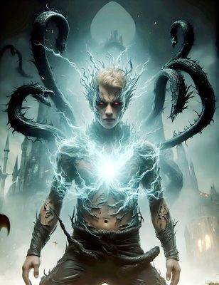 Male magic and myth: dragons, mages, elves, and sorcery. Cinematic UHD art.