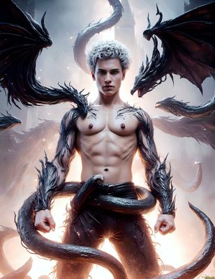 Male magic and myth: dragons, mages, elves, and sorcery. Cinematic UHD art.