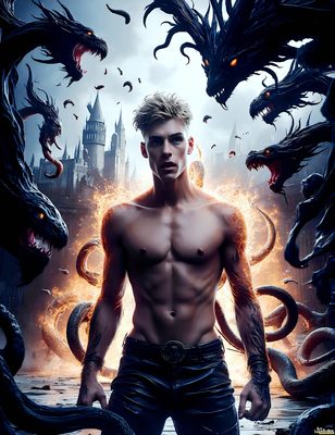 Male magic and myth: dragons, mages, elves, and sorcery. Cinematic UHD art.