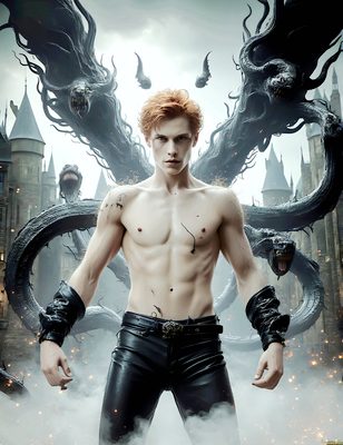 Male magic and myth: dragons, mages, elves, and sorcery. Cinematic UHD art.