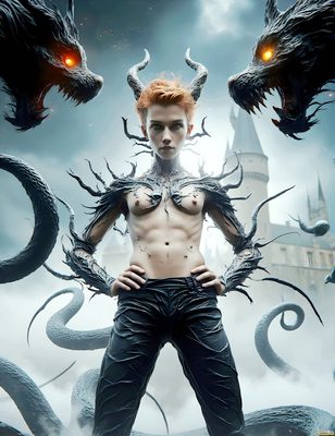 Male magic and myth: dragons, mages, elves, and sorcery. Cinematic UHD art.
