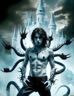 Male magic and myth: dragons, mages, elves, and sorcery. Cinematic UHD art.