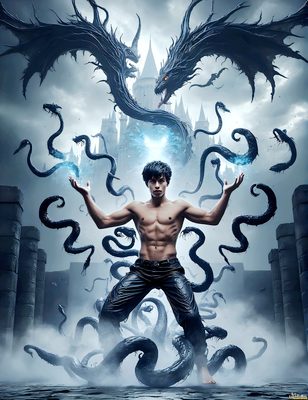 Male magic and myth: dragons, mages, elves, and sorcery. Cinematic UHD art.