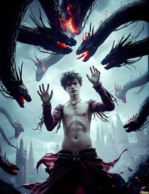 Male magic and myth: dragons, mages, elves, and sorcery. Cinematic UHD art.