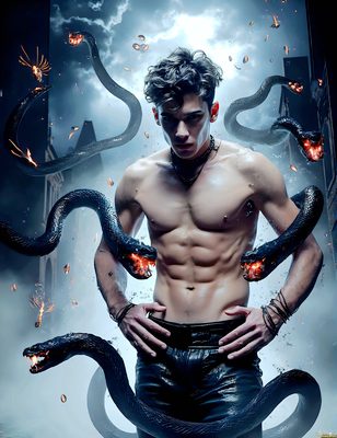 Male magic and myth: dragons, mages, elves, and sorcery. Cinematic UHD art.