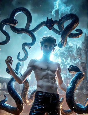 Male magic and myth: dragons, mages, elves, and sorcery. Cinematic UHD art.