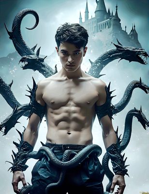 Male magic and myth: dragons, mages, elves, and sorcery. Cinematic UHD art.