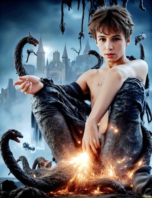 Male magic and myth: dragons, mages, elves, and sorcery. Cinematic UHD art.