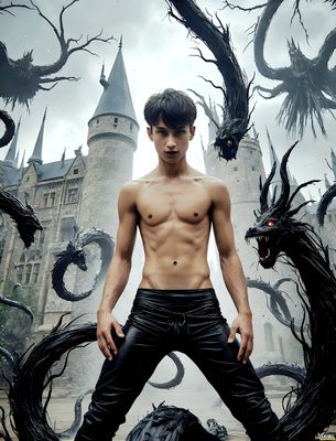 Male magic and myth: dragons, mages, elves, and sorcery. Cinematic UHD art.