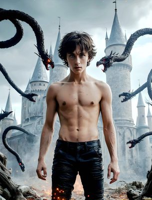 Male magic and myth: dragons, mages, elves, and sorcery. Cinematic UHD art.