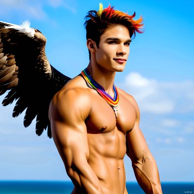 Color, love, and celebration in male pride art. Cinematic UHD.