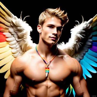 Color, love, and celebration in male pride art. Cinematic UHD.