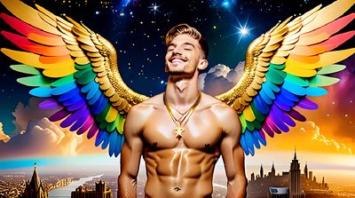 Color, love, and celebration in male pride art. Cinematic UHD.