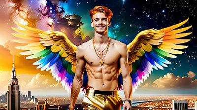 Color, love, and celebration in male pride art. Cinematic UHD.