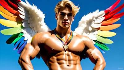 Color, love, and celebration in male pride art. Cinematic UHD.