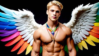 Color, love, and celebration in male pride art. Cinematic UHD.