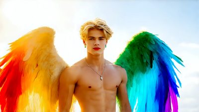 Color, love, and celebration in male pride art. Cinematic UHD.