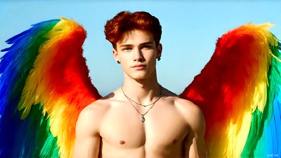 Color, love, and celebration in male pride art. Cinematic UHD.