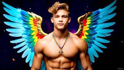 Color, love, and celebration in male pride art. Cinematic UHD.