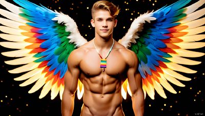 Color, love, and celebration in male pride art. Cinematic UHD.