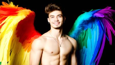Color, love, and celebration in male pride art. Cinematic UHD.