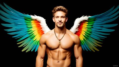 Color, love, and celebration in male pride art. Cinematic UHD.
