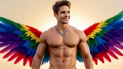 Color, love, and celebration in male pride art. Cinematic UHD.