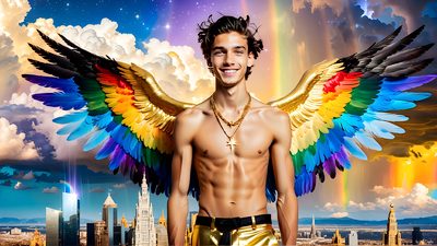 Color, love, and celebration in male pride art. Cinematic UHD.
