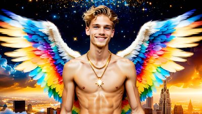 Color, love, and celebration in male pride art. Cinematic UHD.
