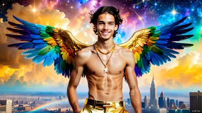 Color, love, and celebration in male pride art. Cinematic UHD.