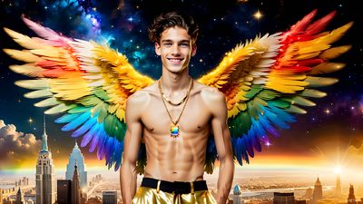 Color, love, and celebration in male pride art. Cinematic UHD.