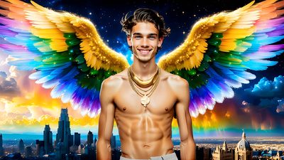 Color, love, and celebration in male pride art. Cinematic UHD.
