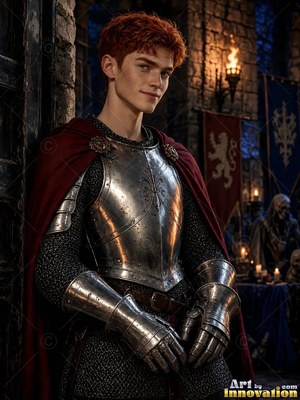 Male model in a wearable Halloween costume idea, the setting behind him built to match the character