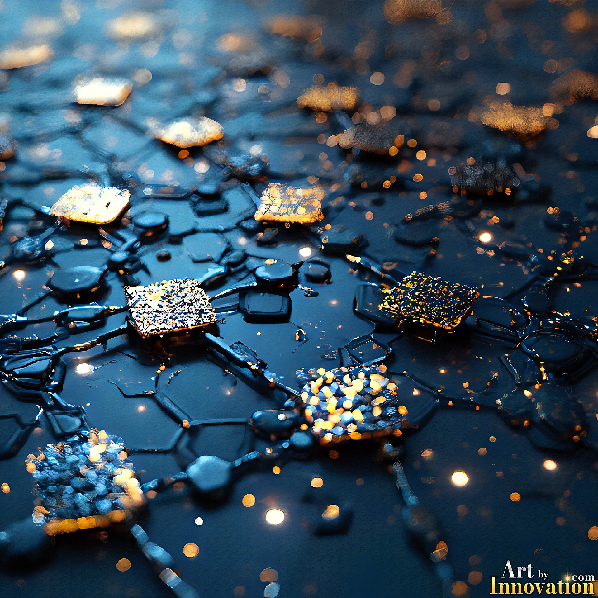 Blue & Black Technology - HD Desktop Wallpaper Backgrounds. Art by Innovation — Explore the innovative world of AI-generated art, where technology meets creativity to transform your artistic vision into stunning digital masterpieces.