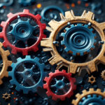 Amazing Digital Graphics Art Collection - Colorful Gears Artistic Graphic Textures Designs