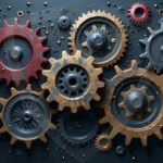 Amazing Digital Graphics Art Collection - Colorful Gears Artistic Graphic Textures Designs