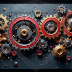 Amazing Digital Graphics Art Collection - Colorful Gears Artistic Graphic Textures Designs