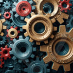 Amazing Digital Graphics Art Collection - Colorful Gears Artistic Graphic Textures Designs