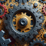 Amazing Digital Graphics Art Collection - Colorful Gears Artistic Graphic Textures Designs