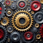 Amazing Digital Graphics Art Collection - Colorful Gears Artistic Graphic Textures Designs