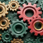 Amazing Digital Graphics Art Collection - Colorful Gears Artistic Graphic Textures Designs