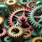 Amazing Digital Graphics Art Collection - Colorful Gears Artistic Graphic Textures Designs