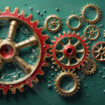 Amazing Digital Graphics Art Collection - Colorful Gears Artistic Graphic Textures Designs