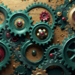 Amazing Digital Graphics Art Collection - Colorful Gears Artistic Graphic Textures Designs