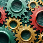 Amazing Digital Graphics Art Collection - Colorful Gears Artistic Graphic Textures Designs
