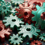 Amazing Digital Graphics Art Collection - Colorful Gears Artistic Graphic Textures Designs