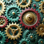 Amazing Digital Graphics Art Collection - Colorful Gears Artistic Graphic Textures Designs