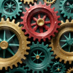 Amazing Digital Graphics Art Collection - Colorful Gears Artistic Graphic Textures Designs