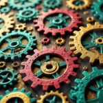 Amazing Digital Graphics Art Collection - Colorful Gears Artistic Graphic Textures Designs